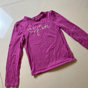JANIE AND JACK Je Taime Magenta Long Sleeve Tshirt